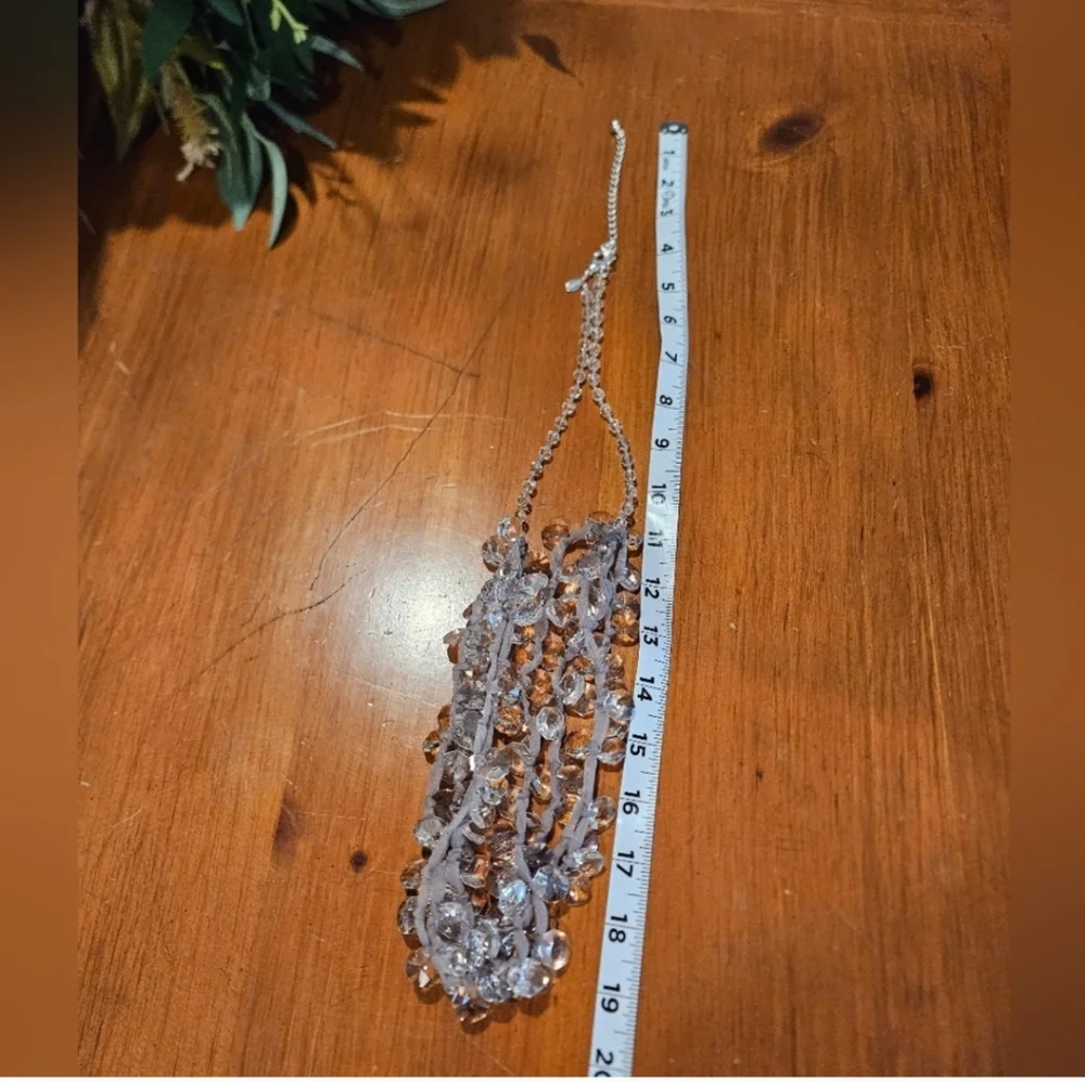 Chico's Sun Catcher Beaded Statment Elegant Crystal Beaded Necklace